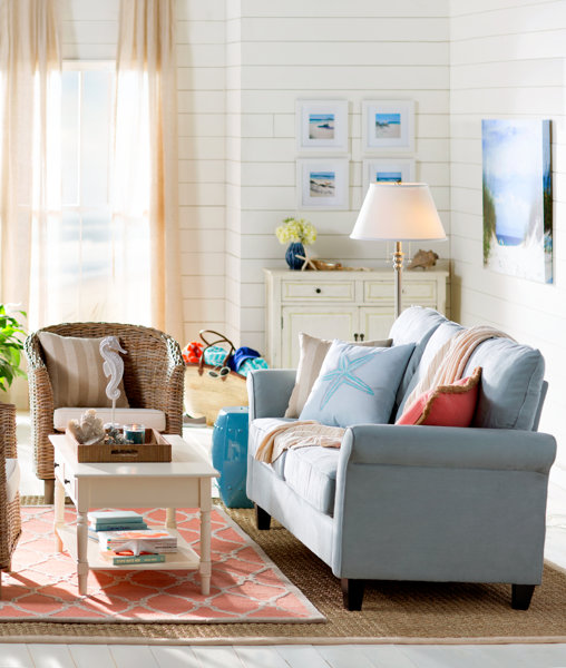 Coastal Living Room Design Photo by Wayfair Catalog